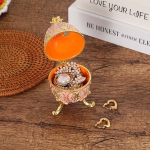 <span class=keywords><strong>Fabergé</strong></span> <span class=keywords><strong>oeuf</strong></span> <span class=keywords><strong>Style</strong></span> bibelot boîte émaillé boîte à bijoux Unique décoratif boîte en métal classique ornements cadeau pour la décoration intérieure - Product Image 4