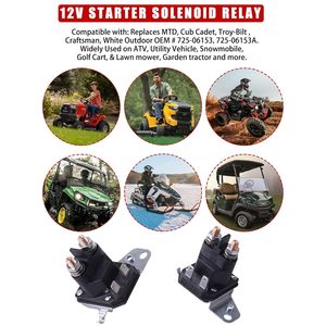 Solénoïde de démarreur pour <span class=keywords><strong>tondeuse</strong></span> à gazon MTD, Cub Cadet, Troybilt 725-06153 725-06153A 762-1261-211-51 - Product Image 6
