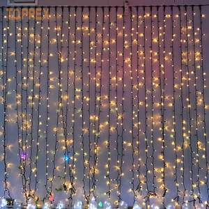 핫 세일 야외 IP65 조명 장식 홈 디 왈리 디 왈리 문자열 Led 페리 고드름 커튼 파티 조명 - Product Image 6