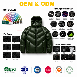 <span class=keywords><strong>Piumino</strong></span> Personalizzato con Logo Stampato, Cambia Colore, Impermeabile, in Cotone Pesante, Caldo per l'Inverno, con Zip, Giacca Imbottita da <span class=keywords><strong>Uomo</strong></span> - Product Image 2
