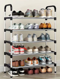 Tầng 3 đến tầng 5 hiện đại lối vào giày nhựa hiển thị nhiều lớp Kệ di động ngăn xếp Tủ lưu trữ tổ chức cho nhà - Product Image 1