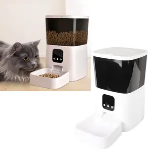 Penjualan laris 4K kamera pemberi makan hewan peliharaan pintar suara pemberi makan anjing kucing waktunya interaktif kontrol aplikasi wifi 7L pemberi makan hewan otomatis