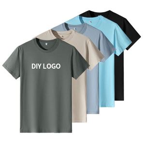 เสื้อยืดโอเวอร์ไซส์ทรงบ็อกซี่ คอเต่า แขนเสื้อแบบดรอปโชว์เดอร์ ผ้าคอตตอนหนา 100% รุ่นหรูหราสั่งทำพิเศษสำหรับผู้ชาย ปี 2024 - Product Image 1