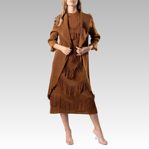 Ensemble deux pièces élégant plissé Miyake de haute qualité personnalisé, <span class=keywords><strong>taille</strong></span> plus, robes longues, Dubai, luxe, soirée, bal, ensembles modestes - Product Image 2