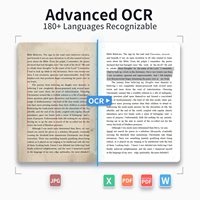 Scanner de documents portable ultra intelligent CZUR Shine avec numérisation de livres fins, OCR USB pour ordinateur de bureau/ordinateur portable