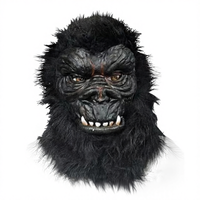 Masques d'animaux classiques en latex pour Halloween : Gorille, Singe, Orang-outan - Taille unique, couvrance intégrale du visage, 18 ans et plus, livraison rapide, 4 couleurs