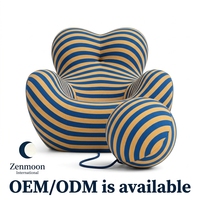 Zenmoon Fauteuil de détente individuel en tissu compressé et éponge, style italien, pour salon, mobilier de maison, idéal pour les moments de détente