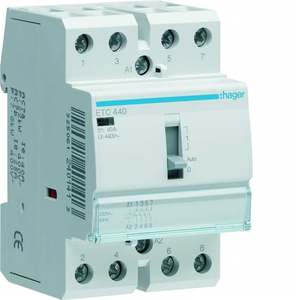 ETC440 Personalizzabile con Contattore Hager Giorno/Notte 40 A 230 V AC 4 NO 3 Moduli DIN - Product Image 1