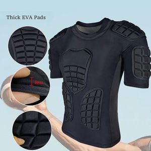 Camiseta de Protección Contra Impactos para Hombre, con Relleno en el Pecho para Fútbol, Esquí, Ciclismo, Deportes al Aire Libre, Protectores de Hombros - Product Image 3
