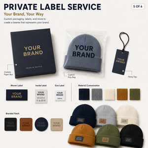 Custom Logo Knitted Beanie <b>Hat</b> 26 Colors Soft Acrylic Winter Warm Skull Cap Wholesale Promotional Blank Cuffed Beanie Navy - Product Image 5