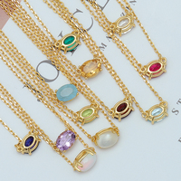 Série de pierres précieuses Collier d'oeufs naturels Bijoux pour femmes Juin Gemstone 12 Birthstone Birthdays Stones White Beryl Mother Necklace