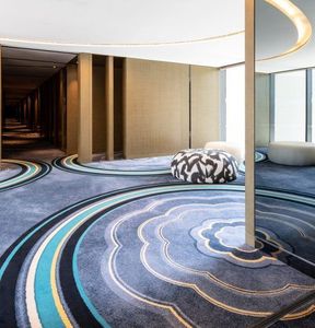 Nhà Máy Bán buôn tùy chỉnh hiện đại Thiết kế khách sạn tường để tường thảm không trượt 100% polyester in Thảm cuộn sảnh tiệc hội trường - Product Image 2