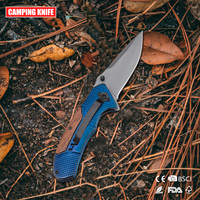 Couteau pliant tactique de poche en titane BR F81 personnalisé en gros, mini EDC pour l'extérieur