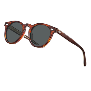 Retro Round <b>Sunglasses</b> Full Rim Tortoise Shell Frame UV400 Protection Unisex Adult Casual Style - Product Image 1