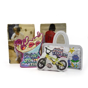 Bolsas de Embalaje Holográficas de 3.5g con Lámina Láser para Dulces, Snacks y Alimentos, Bolsa de Mylar con Cierre Vertical y Forma Irregular - Product Image 2