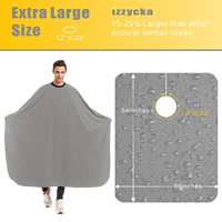 Cape de barbier imperméable en Nylon avec fermeture à pression réglable pour Salon