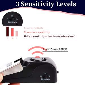 Alarme antivol portable 120 dB pour porte, cale de porte avec alarme, butée de porte en métal et caoutchouc pour entrée - Product Image 2