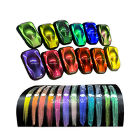 Multichrom Duochrom Metallisches Laser-Gold-Pigment Tr4 Pulver Fahrzeug-Sprühbeschichtung Anorganisches Metallisches Aurora-Pigment für