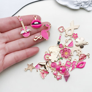 Nouveau Haute Qualité En Gros Rose Alliage Charme Boucles D'oreilles Bijoux DIY À La Main Accessoires Multi-Styles - Product Image 1