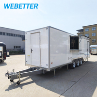WEBETTER Camion de restauration mobile, cuisine, café, chariots à pizza, glaces, remorque, food truck avec cuisine complète, États-Unis