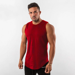 Camiseta de algodón sin mangas de color sólido para hombre, chaleco sin mangas para gimnasio, entrenamiento y correr - Product Image 6