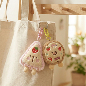 Llavero de peluche personalizado con forma de comida Kawaii, colgante de peluche de <span class=keywords><strong>pizza</strong></span>, mini muñeco de peluche, colgante para bolso, llavero esponjoso, adorno de peluche - Product Image 2