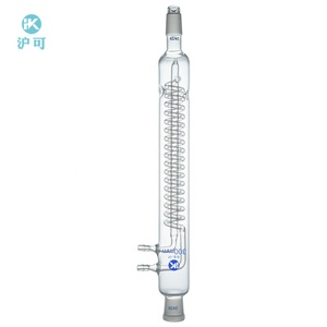 Vetreria di laboratorio 300 millimetri boro 3.3 laboratorio Condensatore reflusso con a spirale tubo interno a terra standard bocca - Product Image 5