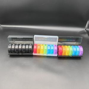 热便宜定制黑色塑料14网格7天2次每周药片组织器分配器储存容器盒 - Product Image 2