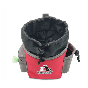 Sac à friandises pour dressage de chiens, rouge, Oxford, 18x14x9, avec poche pour téléphone, pour promenades et accessoires de dressage - Product Image 2