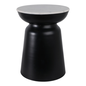 Tavolino Rotondo Moderno con Piano in Pietra per Soggiorno e Camera da Letto, Tavolino Decorativo per Bevande, Elemento d'Arredo per la Casa - Product Image 3
