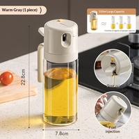 Bouteille pulvérisateur d'huile en verre, anti-fuite, ouverture et fermeture automatiques, antiadhésive, pour cuisine, récipient premium pour sauce soja
