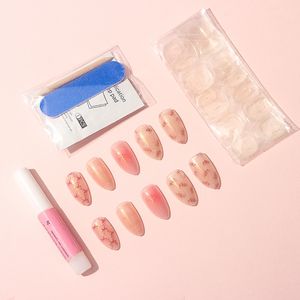 <span class=keywords><strong>Uñas</strong></span> Postizas Color <span class=keywords><strong>Rosa</strong></span> Nude, Cortas, Forma Almendrada, Reutilizables, <span class=keywords><strong>Uñas</strong></span> Artificiales, Kit de <span class=keywords><strong>Uñas</strong></span> Adhesivas con Pegamento, Acabado Brillante, 24 Piezas - Product Image 6