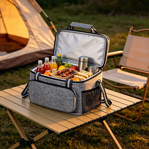 Sac à lunch isotherme personnalisé, sac isotherme portable imperméable, sac isotherme en aluminium, ensemble de pique-nique de plage, sac isotherme de camping - Product Image 1