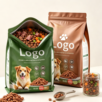 Sacs à friandises pour chats et chiens personnalisés, imprimés, de qualité alimentaire, résistants à l'humidité, à fond plat, avec fermeture éclair refermable, 8 côtés scellés, 5 kg, 10 kg, 15 kg
