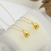 Collar de Cadena con Colgante Minimalista de Acero Inoxidable 316L Chapado en Oro de 18K, Estilo Minimalista, para Mujer, Aniversario