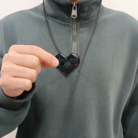 Pendentif en forme de cœur à ions négatifs 1200-1600 OPR, silicone de qualité alimentaire, logo personnalisé, vente en gros directe d'usine