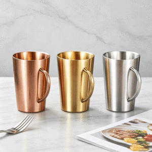 FLEY Artículos <span class=keywords><strong>de</strong></span> Cocina al por Mayor, Taza <span class=keywords><strong>de</strong></span> Doble Capa <span class=keywords><strong>de</strong></span> Acero Inoxidable 304 con Asa, Taza <span class=keywords><strong>de</strong></span> Té con Logotipo Personalizado para Actividades <span class=keywords><strong>de</strong></span> Camping - Product Image 3