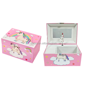 Carillon stampa cartone animato fantasia classica manovella unicorno Design rotante per personalizzare le scatole musicali multifunzionali - Product Image 5