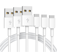Kabel Pengisian Cepat USB 2.4A 1M 2M 3M 3 Pack 5 Pack, Kabel Data Pengisian Daya Android untuk iPhone 5 6 7 8