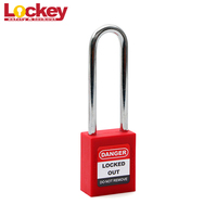 Cadenas de sécurité Lockey à longue chaîne de 76 mm, cadenas de sécurité Loto, cadenas de verrouillage