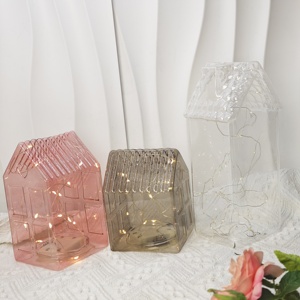 OEM Vente en gros personnalisé <span class=keywords><strong>Chambre</strong></span> en verre lumineux Fumée <span class=keywords><strong>gris</strong></span> <span class=keywords><strong>et</strong></span> <span class=keywords><strong>rose</strong></span> pour Noël Bureau Décoration de la maison avec lumières LED 2SET - Product Image 5