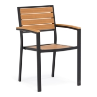 Ensemble de salle à manger d'extérieur en bois PS, résistant aux intempéries, meubles de jardin et de terrasse durables, table et chaises pour bistrot, café, restaurant