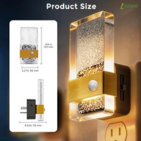 Veilleuse LED LOHAS à détecteur de mouvement, à brancher, 0-100lm, intensité réglable, en acrylique, activée par le mouvement, pour couloir et salle de bain