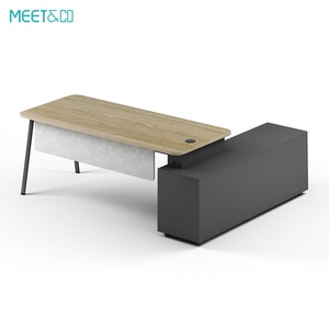 Muebles de Oficina de Diseño Moderno en Madera de Lujo, Venta al por Mayor de Fábrica, OEM Personalizado, Escritorio Ejecutivo de Madera - Product Image 4