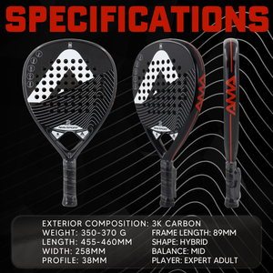 AMA Sport Professional Factory OEM de alta calidad forma de lágrima personalizada P42 3K fibra de carbono Popular <span class=keywords><strong>pala</strong></span> de raqueta de tenis <span class=keywords><strong>Padel</strong></span> - Product Image 3