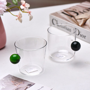 Logo personalizzato fatto a mano alto <span class=keywords><strong>borosilicato</strong></span> trasparente <span class=keywords><strong>vetro</strong></span> creativo tazza di acqua tazze di caffè - Product Image 4