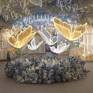 Grandes ailes de <span class=keywords><strong>papillon</strong></span> artificielles à LED, accessoire <span class=keywords><strong>photo</strong></span>, élégante décoration de toile de fond pour mariages et événements, avec alimentation CA - Product Image 5