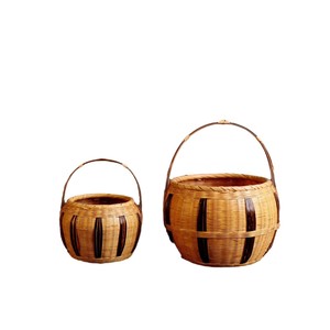 Handmade Bamboo Woven <b>Baskets</b> Round <b>Large</b> And Small Size Food Container Kitchen Use Fruit Snack <b>Storage</b> - Product Image 5