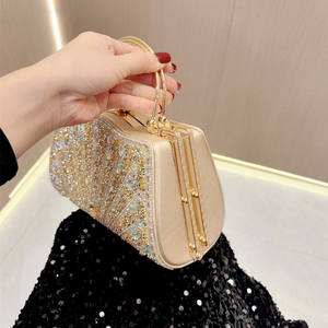 Bolsos de noche de lujo para mujer, bolsos de mano con pedrería y cadenas metálicas, bolsos de mano para bodas, bolsos cruzados de novia, bolsos tote. - Product Image 5
