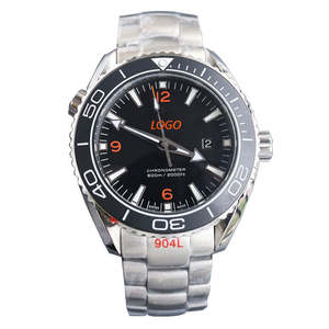 High Quality Men's Round Quartz <b>Watch</b> with Date Function <b>Waterproof</b> Alloy Casual 42mm Dial Diameter 22mm Band Width - Product Image 1